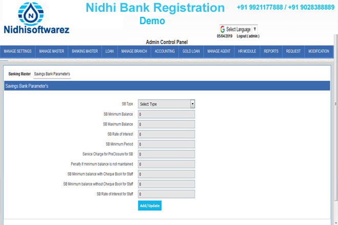 nidhi bank registration